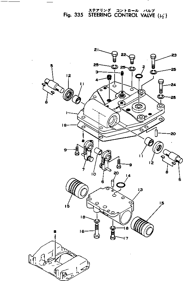 Схема запчастей Komatsu D40PLF-1A - КЛАПАН УПРАВЛЕНИЯ ПОВОРОТОМ (/) СИСТЕМАУПРАВЛЕНИЯ ПОВОРОТОМ И КОНЕЧНАЯ ПЕРЕДАЧА