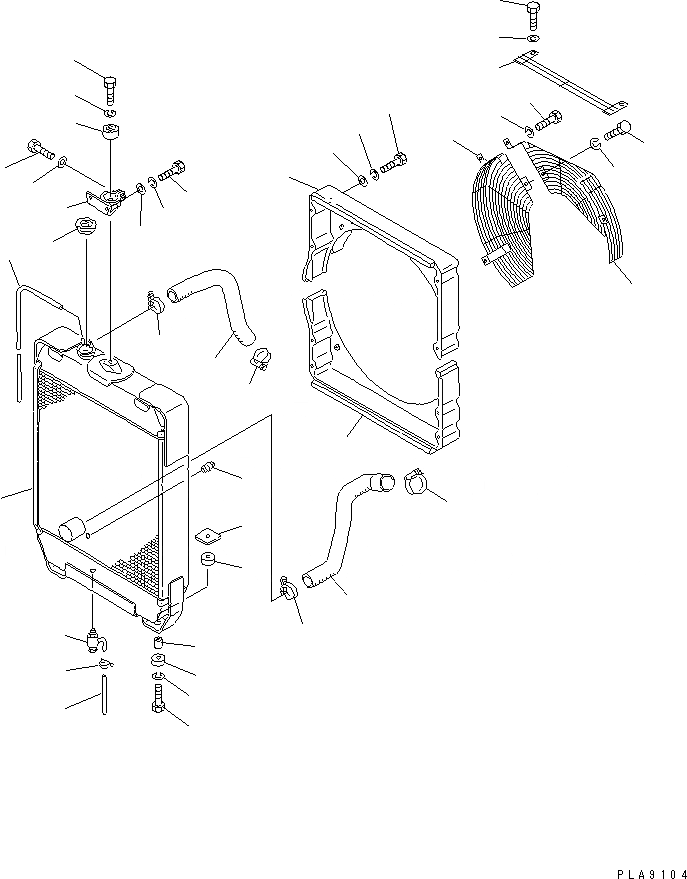 Схема запчастей Komatsu D41A-5 - РАДИАТОР И ТРУБЫ (ДЛЯ TОБОД КОЛЕСАMING DOZER) (BOUSEI)(№7-) КОМПОНЕНТЫ ДВИГАТЕЛЯ И ЭЛЕКТРИКА