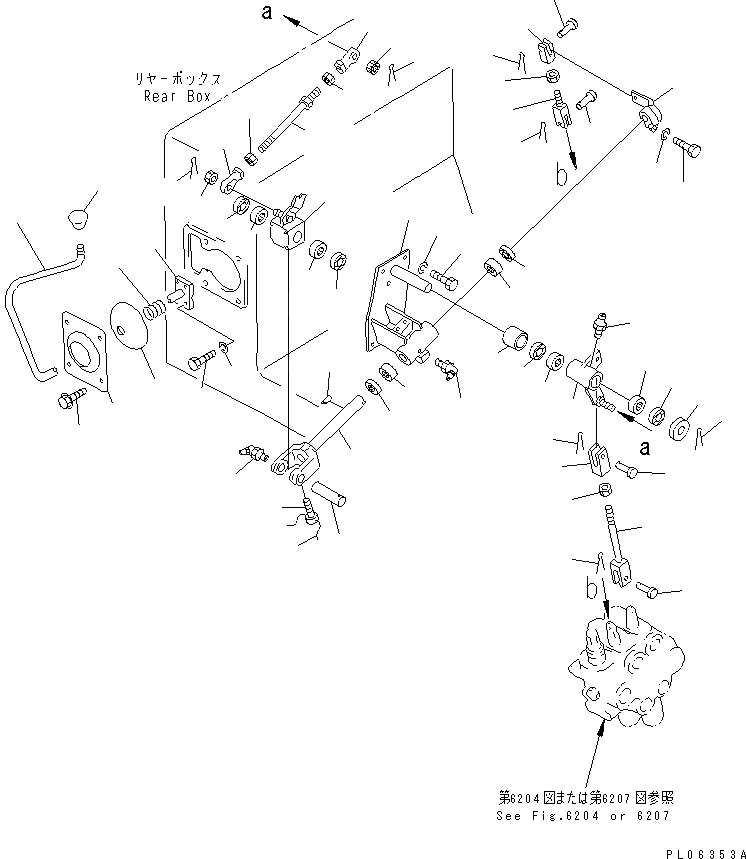 Схема запчастей Komatsu D41A-5 - РЫЧАГ УПРАВЛЕНИЯ ОТВАЛОМ (ДЛЯ НАКЛОНЯЕМ. DOZER) (ДЛЯ TОБОД КОЛЕСАMING DOZER) УПРАВЛ-Е РАБОЧИМ ОБОРУДОВАНИЕМ