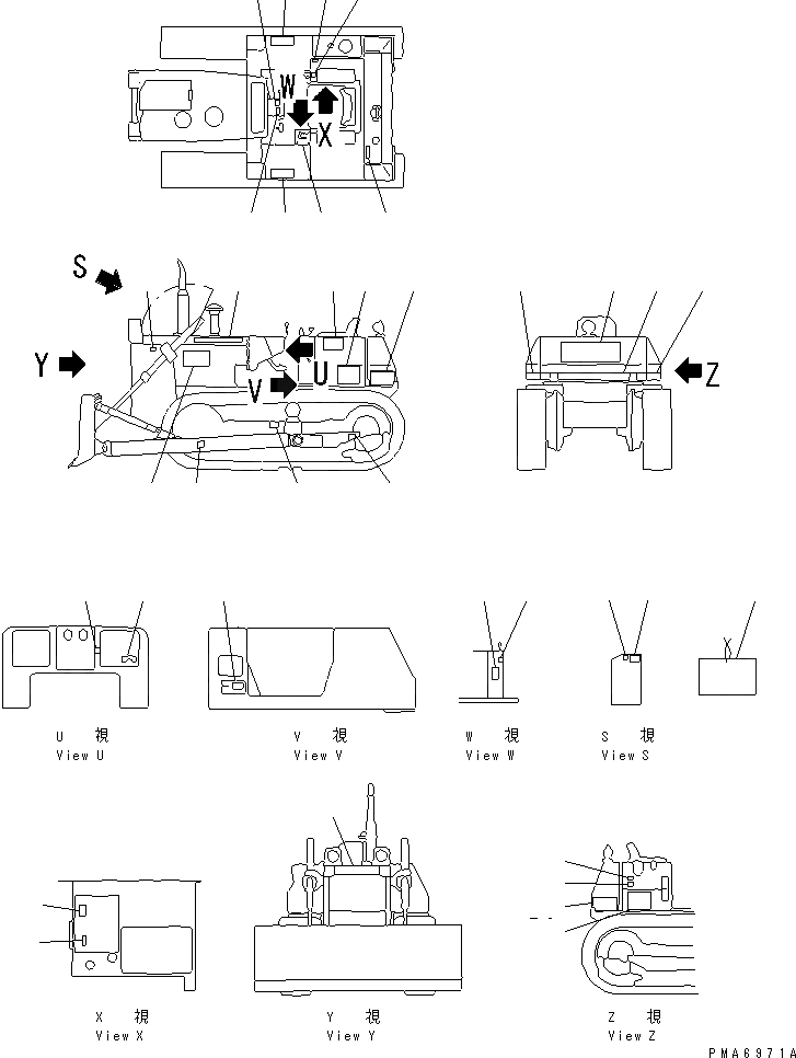 Схема запчастей Komatsu D41E-3A - МАРКИРОВКА (ФРАНЦИЯ) (REGULATION OF EC INCLUSION)(№8-) ОПЦИОННЫЕ КОМПОНЕНТЫ