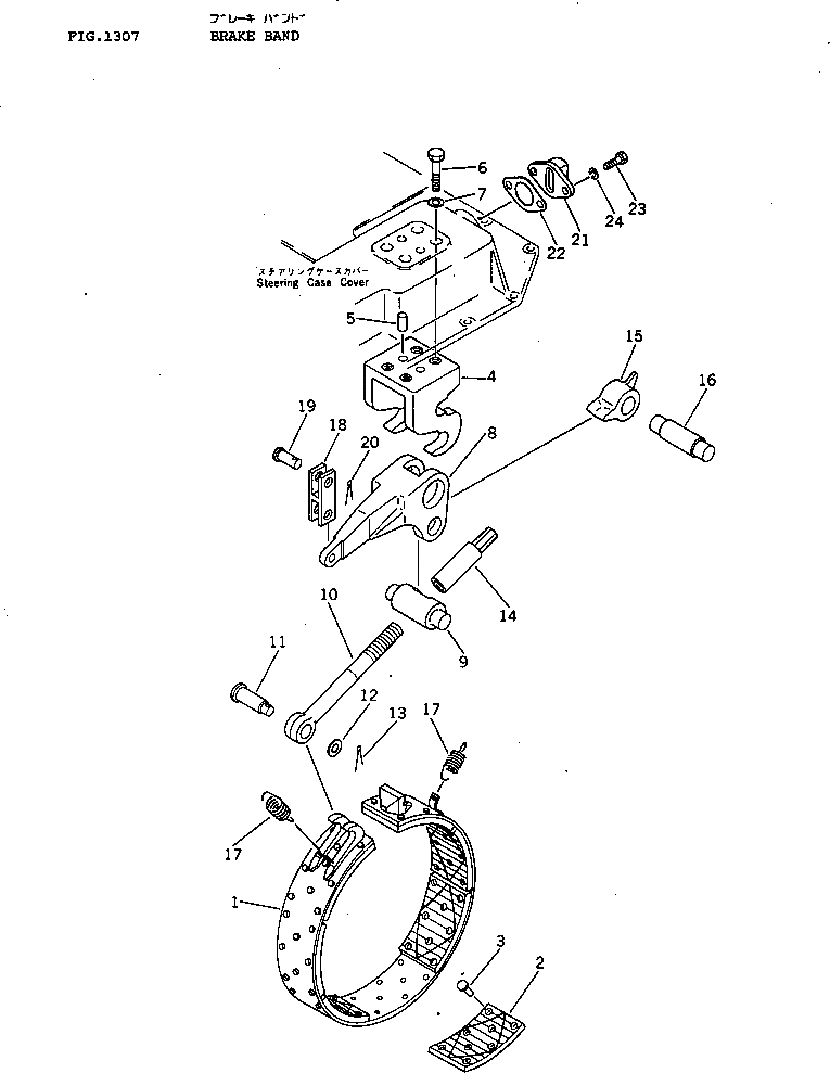 Схема запчастей Komatsu D41E-3 - ТОРМОЗНАЯ ЛЕНТА СИСТЕМАУПРАВЛЕНИЯ ПОВОРОТОМ И КОНЕЧНАЯ ПЕРЕДАЧА