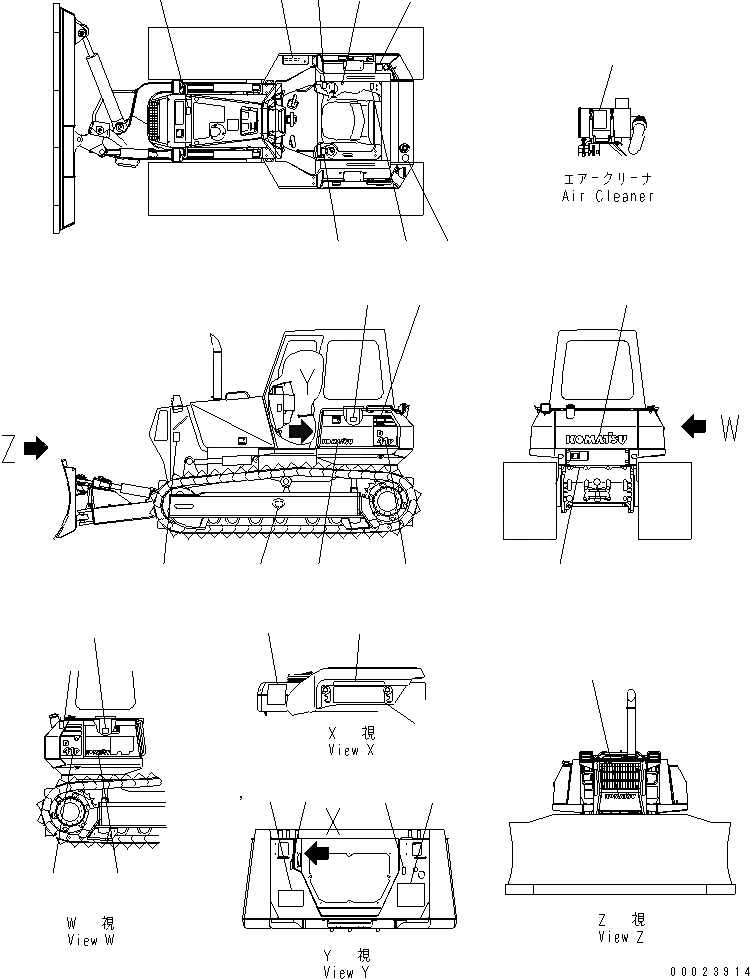Схема запчастей Komatsu D41E-6K - МАРКИРОВКА (ИСПАНИЯ) МАРКИРОВКА