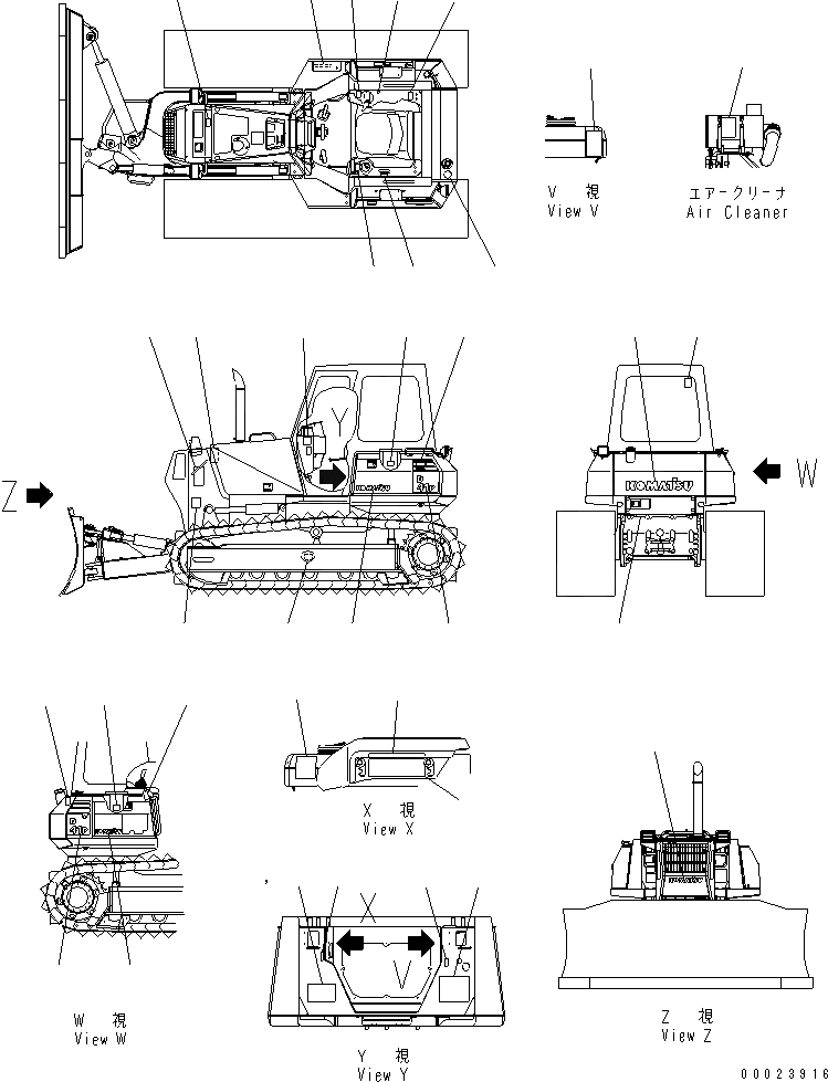 Схема запчастей Komatsu D41E-6K - МАРКИРОВКА (ИСПАНИЯ) (REGULATION OF ЕС DYNAMIC NOISE) МАРКИРОВКА
