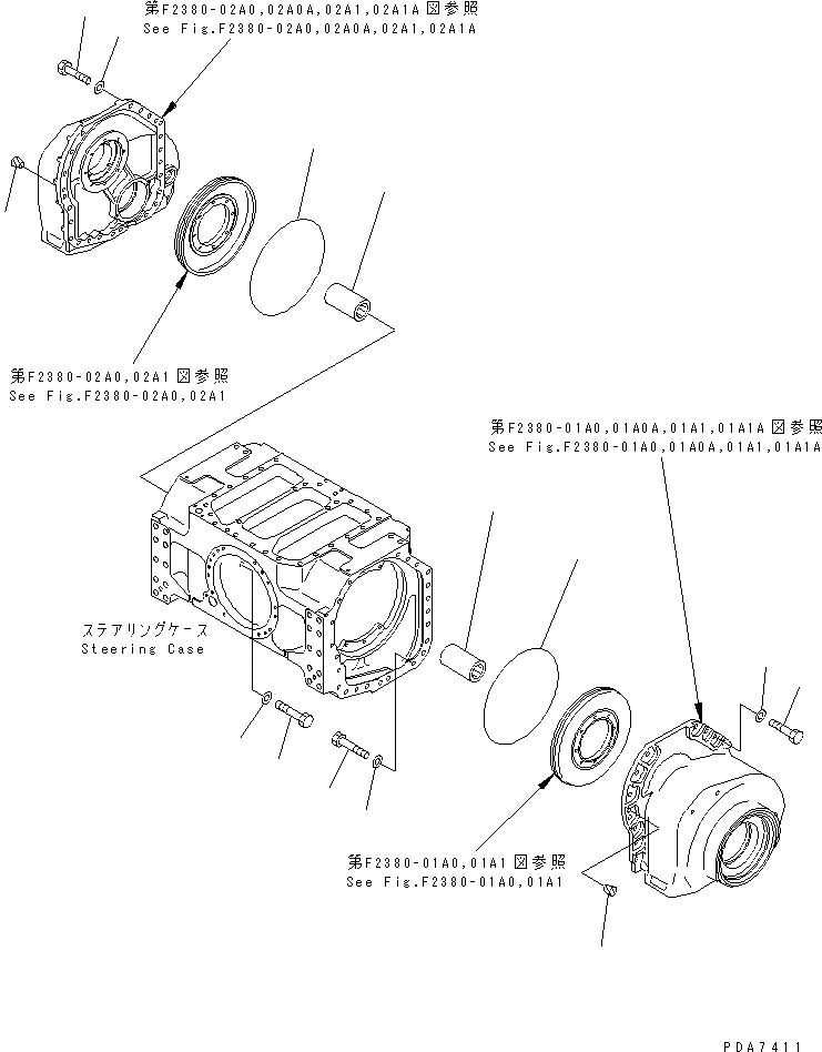 Схема запчастей Komatsu D41E-6T - КОНЕЧНАЯ ПЕРЕДАЧА (КРЕПЛЕНИЕ) СИЛОВАЯ ПЕРЕДАЧА И КОНЕЧНАЯ ПЕРЕДАЧА