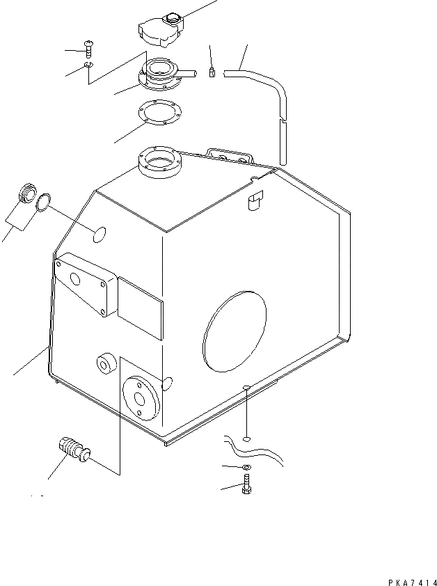 Схема запчастей Komatsu D41E-6T - ГИДР. БАК. ГИДРАВЛИКА