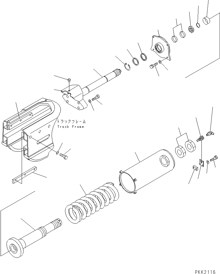 Схема запчастей Komatsu D41E-6T - ОПОРНЫЙ ЭЛЕМЕНТ ЛЕНИВЦА (ДЛЯ TОБОД КОЛЕСАMING DOZER) ХОДОВАЯ