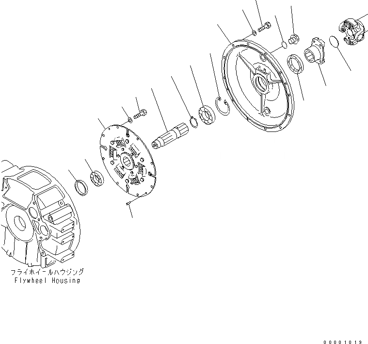 Схема запчастей Komatsu D41E-BB-6C - ДЕМПФЕР КОМПОНЕНТЫ ДВИГАТЕЛЯ