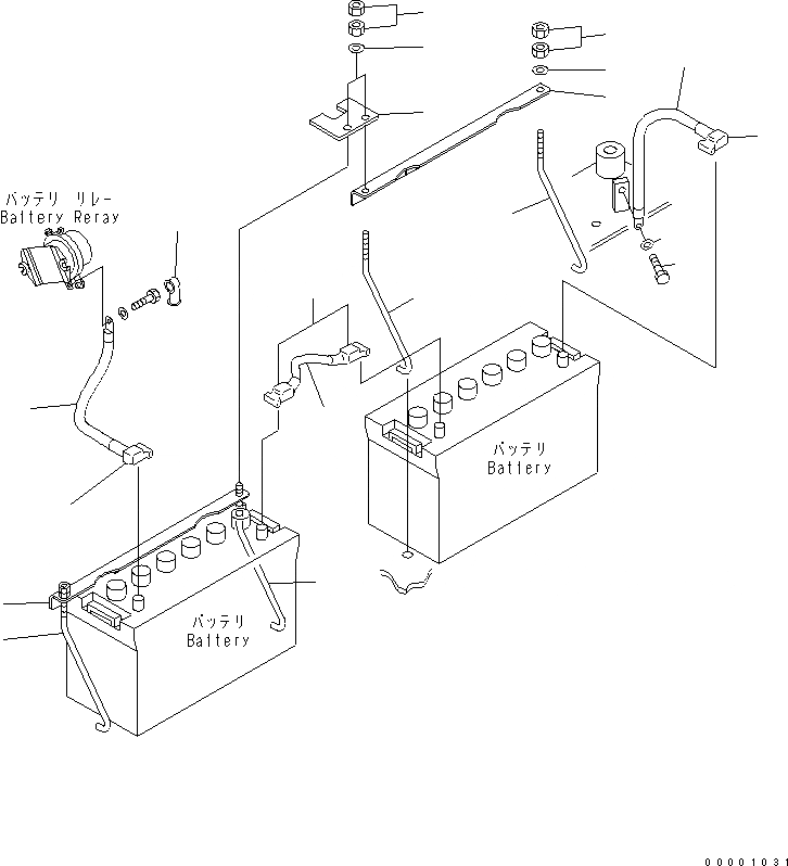 Схема запчастей Komatsu D41E-BB-6C - АККУМУЛЯТОР ЭЛЕКТРОПРОВОДКА ЭЛЕКТРИКА
