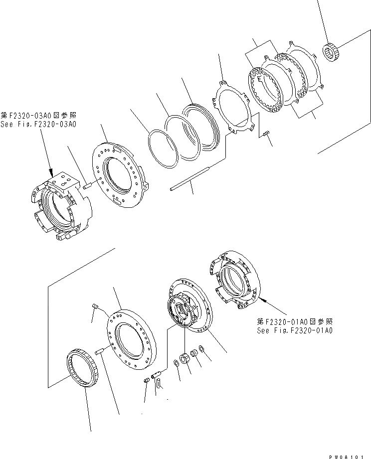 Схема запчастей Komatsu D41E-BB-6C - ТРАНСМИССИЯ (2 МУФТА) СИЛОВАЯ ПЕРЕДАЧА И КОНЕЧНАЯ ПЕРЕДАЧА