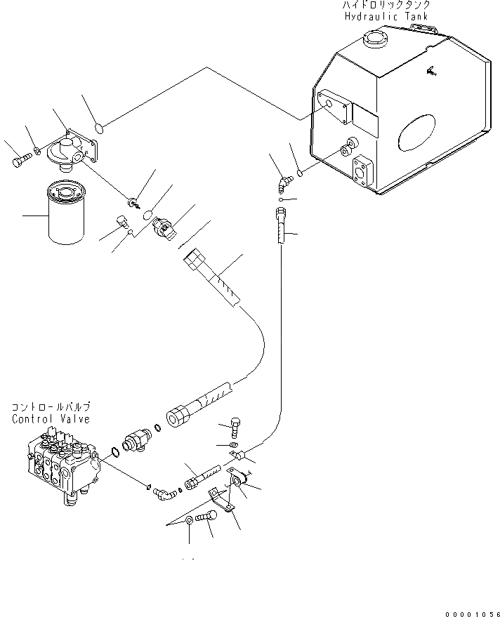 Схема запчастей Komatsu D41E-BB-6C - ГИДР. НАСОС. ЛИНИЯ (ВОЗВРАТ. ЛИНИЯ) ГИДРАВЛИКА