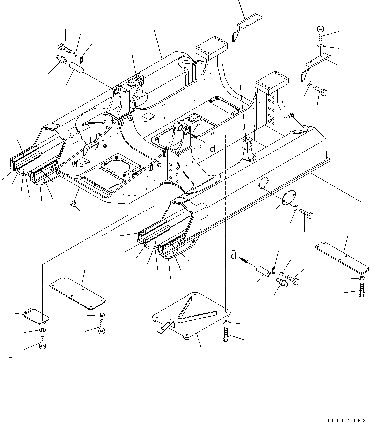 Схема запчастей Komatsu D41E-BB-6C - ОСНОВН. РАМА ОСНОВН. РАМА И КОМПОНЕНТЫ