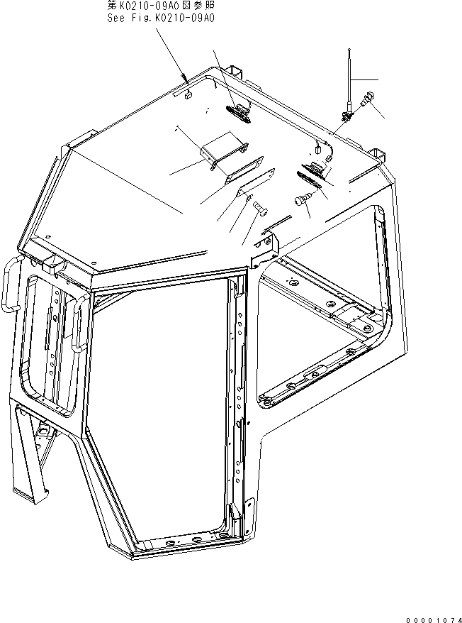 Схема запчастей Komatsu D41E-BB-6C - КАБИНА (РАДИО КОРПУС КРЕПЛЕНИЯ) (БЕЗ РАДИО) КАБИНА ОПЕРАТОРА И СИСТЕМА УПРАВЛЕНИЯ