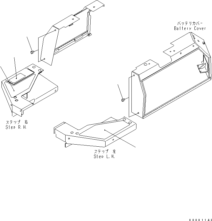 Схема запчастей Komatsu D41E-BB-6C - ЗАДН. ЧАСТИ КОРПУСА (NON SLIP) ЧАСТИ КОРПУСА