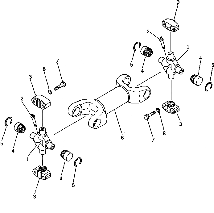 Схема запчастей Komatsu D41P-5A - КРЕСТОВИНА ОСНОВН. МУФТА¤ ДЕМПФЕР¤ ТРАНСМИССИЯ¤ РУЛЕВ. УПРАВЛЕНИЕ И КОНЕЧНАЯ ПЕРЕДАЧА