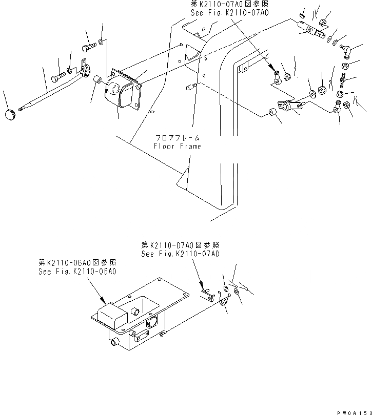 Схема запчастей Komatsu D41P-6K - ОСНОВН. КОНСТРУКЦИЯ (ТРАНСМИССИЯ БЛОКИР.)(№-) КАБИНА ОПЕРАТОРА И СИСТЕМА УПРАВЛЕНИЯ