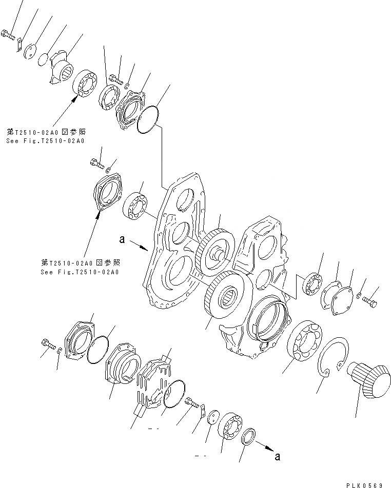 Схема запчастей Komatsu D41P-6K - ТЯГОВ. ЛЕБЕДКА (КОРПУС ПЕРЕДАЧИ И ПРИВОД) (/) РАБОЧЕЕ ОБОРУДОВАНИЕ