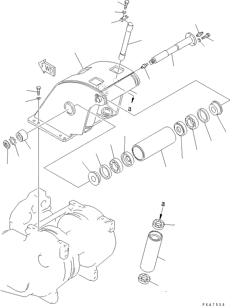 Схема запчастей Komatsu D41P-6K - LGGING РУКОЯТЬ РАБОЧЕЕ ОБОРУДОВАНИЕ