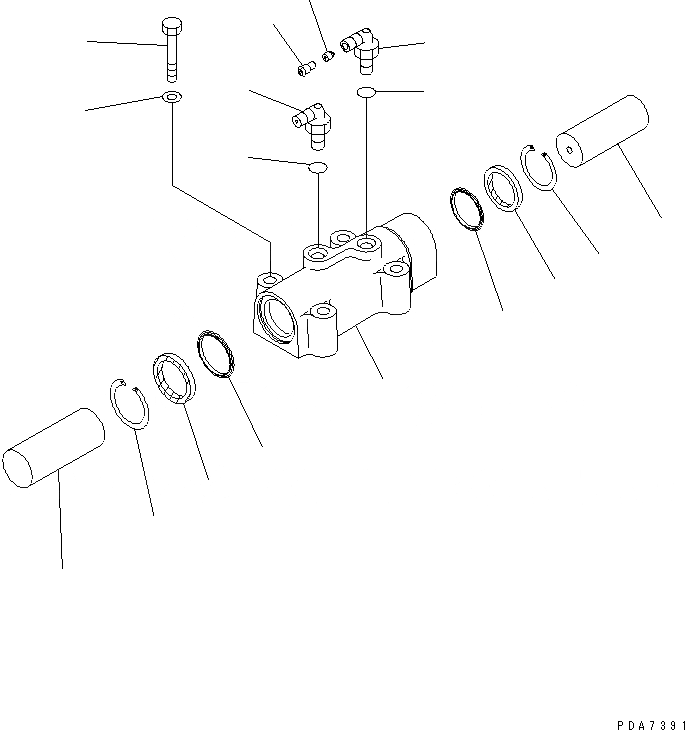 Схема запчастей Komatsu D41P-6 - СИЛОВАЯ ЛИНИЯ (РУЛЕВ. УПРАВЛЕНИЕ ПОРШЕНЬ) СИЛОВАЯ ПЕРЕДАЧА И КОНЕЧНАЯ ПЕРЕДАЧА