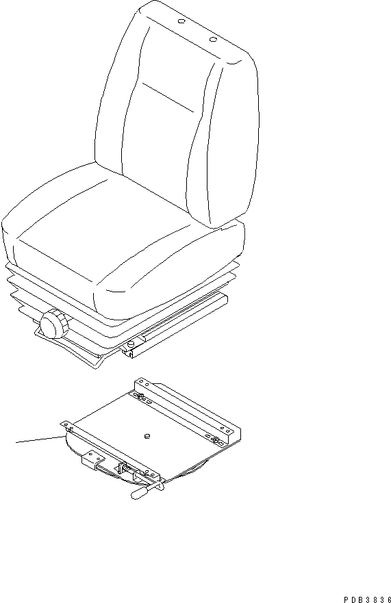 Схема запчастей Komatsu D41P-6 - СИДЕНЬЕ ОПЕРАТОРА (TURN TABLE) КАБИНА ОПЕРАТОРА И СИСТЕМА УПРАВЛЕНИЯ