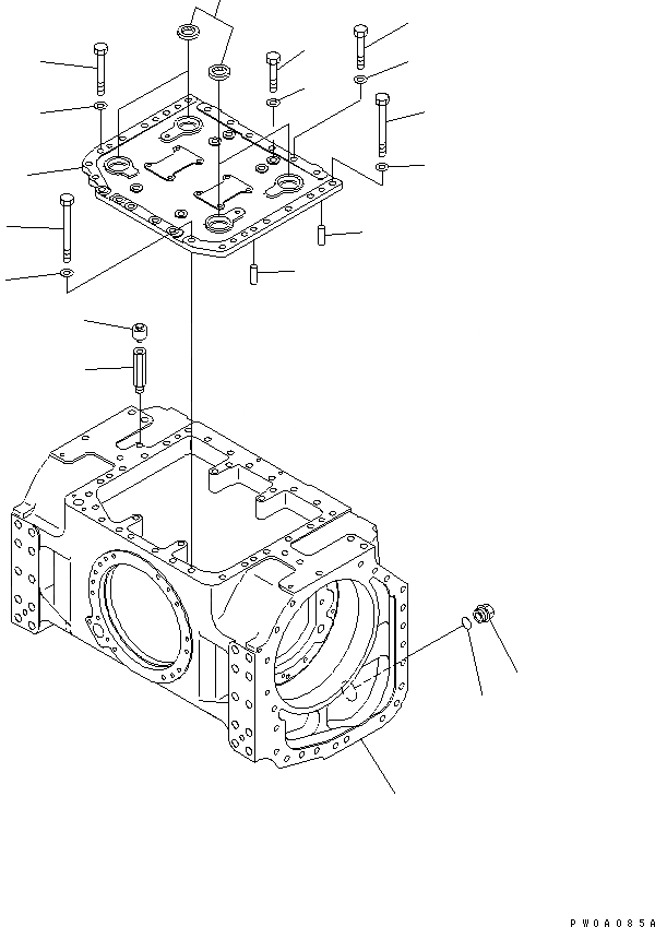 Схема запчастей Komatsu D41PF-6K - СИЛОВАЯ ЛИНИЯ (КОРПУС) СИЛОВАЯ ПЕРЕДАЧА И КОНЕЧНАЯ ПЕРЕДАЧА