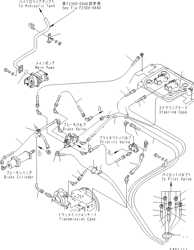 Схема запчастей Komatsu D41PF-6K - СИЛОВАЯ ЛИНИЯ (СИЛОВАЯ ЛИНИЯ МАСЛ. ЛИНИЯ) СИЛОВАЯ ПЕРЕДАЧА И КОНЕЧНАЯ ПЕРЕДАЧА