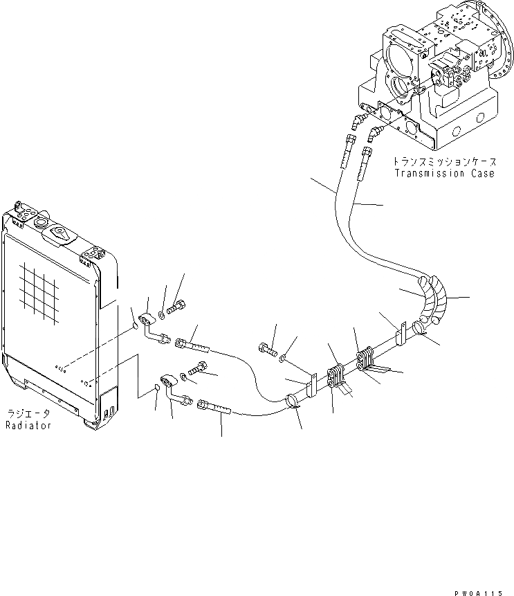 Схема запчастей Komatsu D41PF-6K - СИЛОВАЯ ЛИНИЯ МАСЛ. ЛИНИЯ (ЛИНИЯ ОХЛАЖДЕНИЯ)(№9-) СИЛОВАЯ ПЕРЕДАЧА И КОНЕЧНАЯ ПЕРЕДАЧА