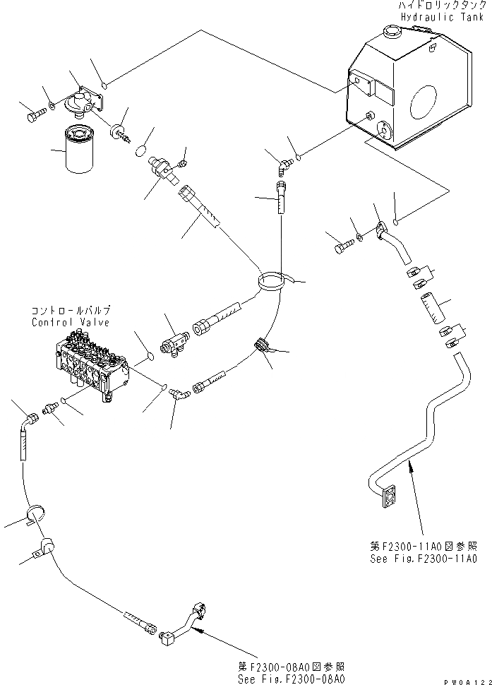 Схема запчастей Komatsu D41PF-6K - ГИДР. НАСОС. ЛИНИЯ (ГИДР. НАСОС. И КЛАПАН ЛИНИЯ) (/) ГИДРАВЛИКА