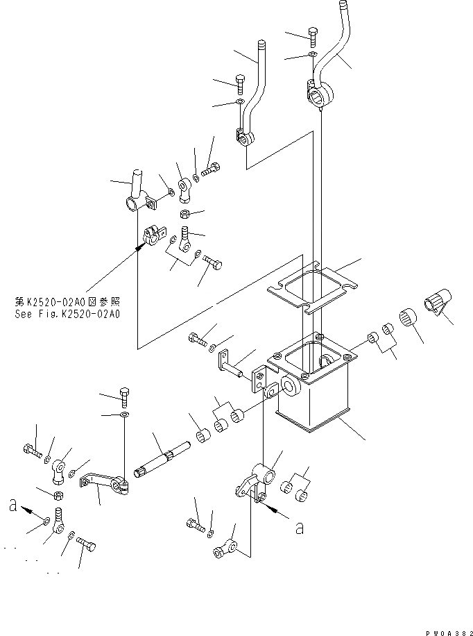 Схема запчастей Komatsu D41PF-6K - ЗАДН. РАБОЧЕЕ ОБОРУДОВАНИЕ УПРАВЛ-Е (РЫЧАГ КОРПУС) (/) КАБИНА ОПЕРАТОРА И СИСТЕМА УПРАВЛЕНИЯ