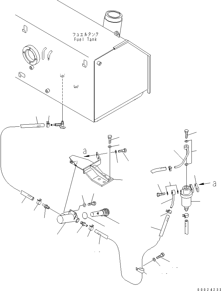 Схема запчастей Komatsu D41PF-6K-T2 - ДОПОЛН. ТОПЛИВН. ФИЛЬТР И ВОДООТДЕЛИТЕЛЬ(№-) ТОПЛИВН. БАК. AND КОМПОНЕНТЫ