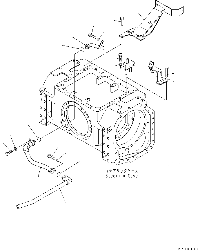 Схема запчастей Komatsu D41PF-6K-T2 - СИЛОВАЯ ЛИНИЯ (КОРПУС И ТРУБКА) СИЛОВАЯ ПЕРЕДАЧА И КОНЕЧНАЯ ПЕРЕДАЧА