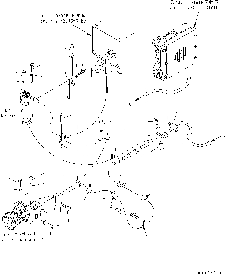 Схема запчастей Komatsu D41PF-6K-T2 - КОНДИЦ. ВОЗДУХА (КОРПУС ЛИНИИ) (ДЛЯ РЕВЕРСИВНЫЙ ВЕНТИЛЯТОР)(№-) КАБИНА ОПЕРАТОРА И СИСТЕМА УПРАВЛЕНИЯ