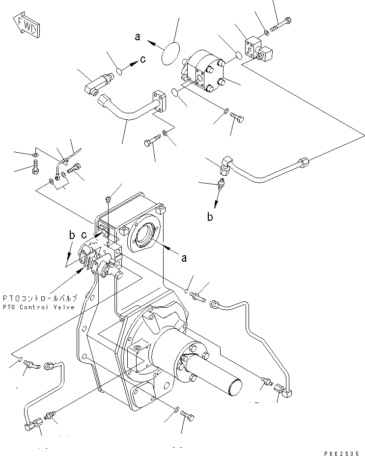 Схема запчастей Komatsu D41PF-6K-T2 - МЕХ-М ОТБОРА МОЩН-ТИ МАСЛОПРОВОДЯЩАЯ ЛИНИЯ РАБОЧЕЕ ОБОРУДОВАНИЕ