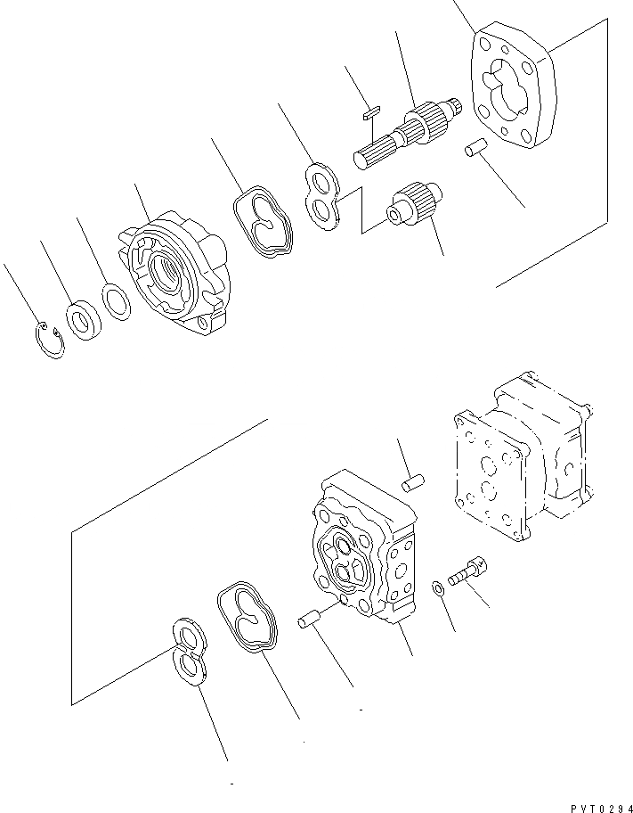 Схема запчастей Komatsu D41PF-6K-T2 - HYDRAURIC НАСОС (РУЛЕВ. УПРАВЛЕНИЕ) (/)(№-) ОСНОВН. КОМПОНЕНТЫ И РЕМКОМПЛЕКТЫ