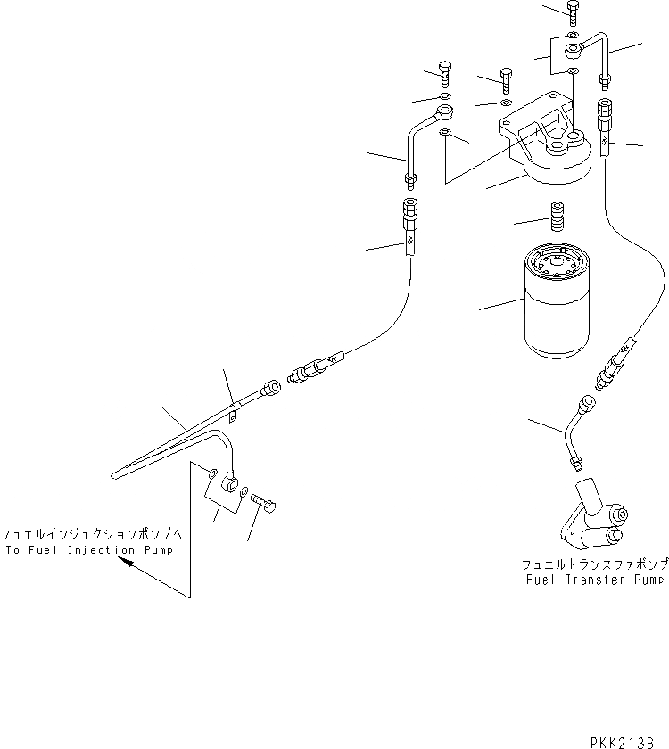 Схема запчастей Komatsu D41PF-6 - ТОПЛИВН. ФИЛЬТР. КОМПОНЕНТЫ ДВИГАТЕЛЯ
