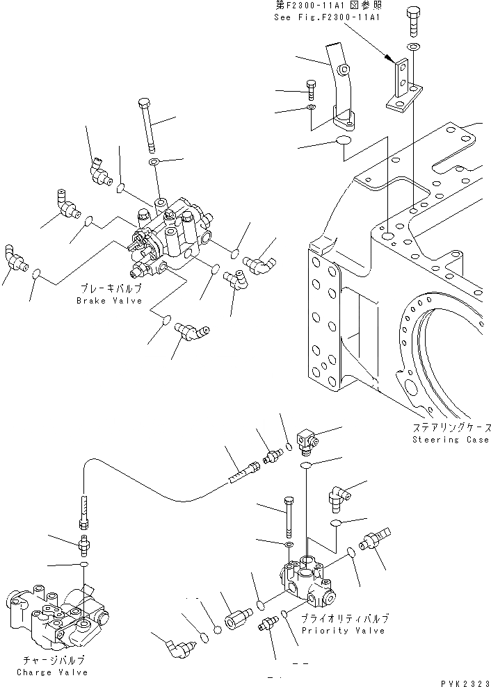 Схема запчастей Komatsu D41PF-6 - СИЛОВАЯ ЛИНИЯ (РУЛЕВ. УПРАВЛЕНИЕ КОРПУС¤ ТОРМОЗНОЙ КЛАПАН И ПРИОРИТЕТН. КЛАПАН ТРУБЫ)(PF) СИЛОВАЯ ПЕРЕДАЧА И КОНЕЧНАЯ ПЕРЕДАЧА
