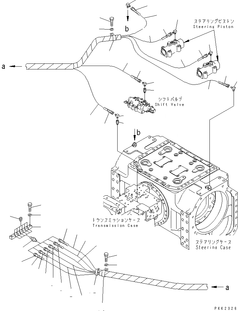 Схема запчастей Komatsu D41PF-6 - СИЛОВАЯ ЛИНИЯ (КОНТРОЛЬ ЛИНИЯ) (PF) СИЛОВАЯ ПЕРЕДАЧА И КОНЕЧНАЯ ПЕРЕДАЧА