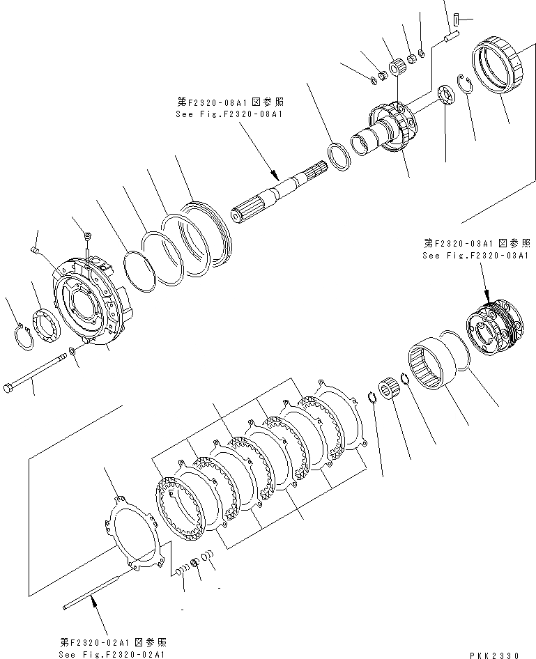 Схема запчастей Komatsu D41PF-6 - ТРАНСМИССИЯ (РЕВЕРС МУФТА) (/) (PF) СИЛОВАЯ ПЕРЕДАЧА И КОНЕЧНАЯ ПЕРЕДАЧА