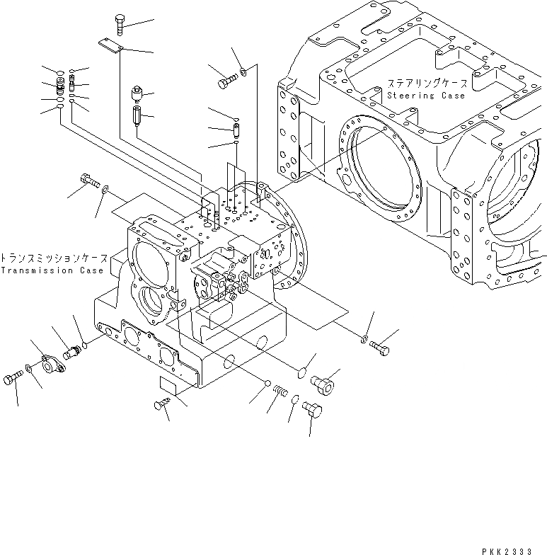Схема запчастей Komatsu D41PF-6 - ТРАНСМИССИЯ (КОРПУС АКСЕССУАРЫ ЧАСТИ) (PF) СИЛОВАЯ ПЕРЕДАЧА И КОНЕЧНАЯ ПЕРЕДАЧА