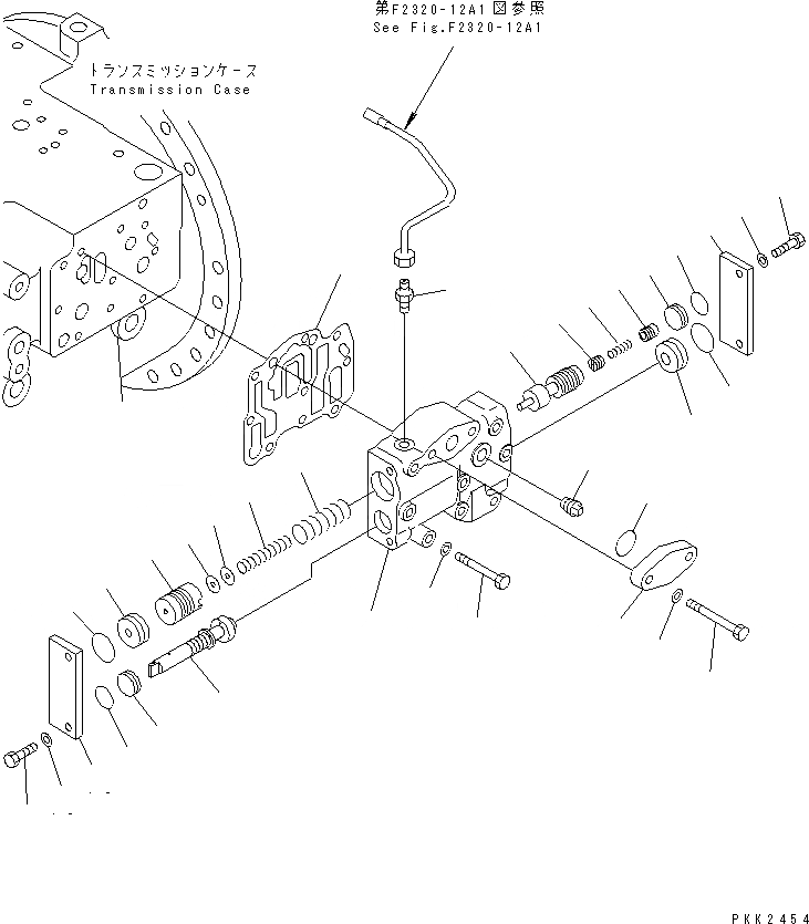 Схема запчастей Komatsu D41PF-6 - ТРАНСМИССИЯ (PRESSURE КЛАПАН) (PF) СИЛОВАЯ ПЕРЕДАЧА И КОНЕЧНАЯ ПЕРЕДАЧА
