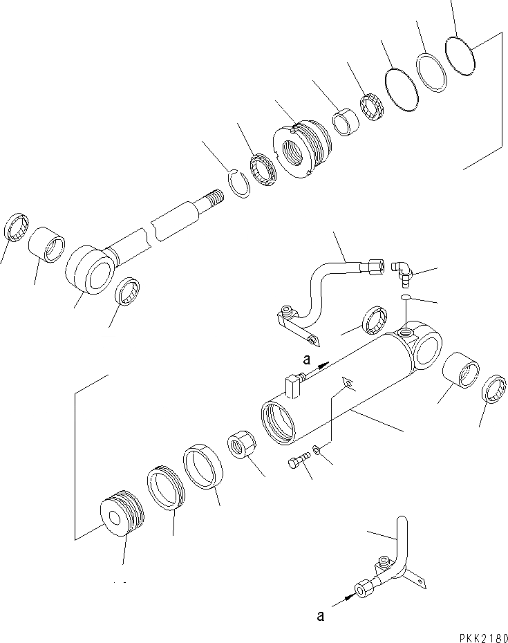 Схема запчастей Komatsu D41PF-6 - -POINT СЦЕПКА ЦИЛИНДР РАБОЧЕЕ ОБОРУДОВАНИЕ