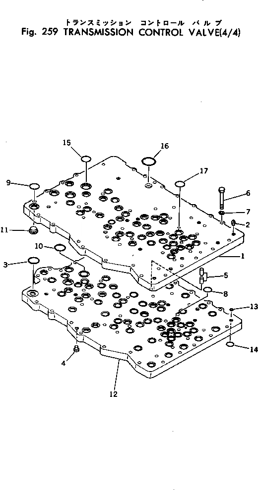 Схема запчастей Komatsu D455A-1 - КЛАПАН УПРАВЛЕНИЯ ТРАНСМИССИЕЙ (/) ГИДРОТРАНСФОРМАТОР И ТРАНСМИССИЯ