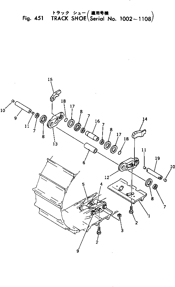 Схема запчастей Komatsu D455A-1 - ГУСЕНИЦЫ (СМАЗЫВ. ТИПА)(№-8) ГУСЕНИЦЫ