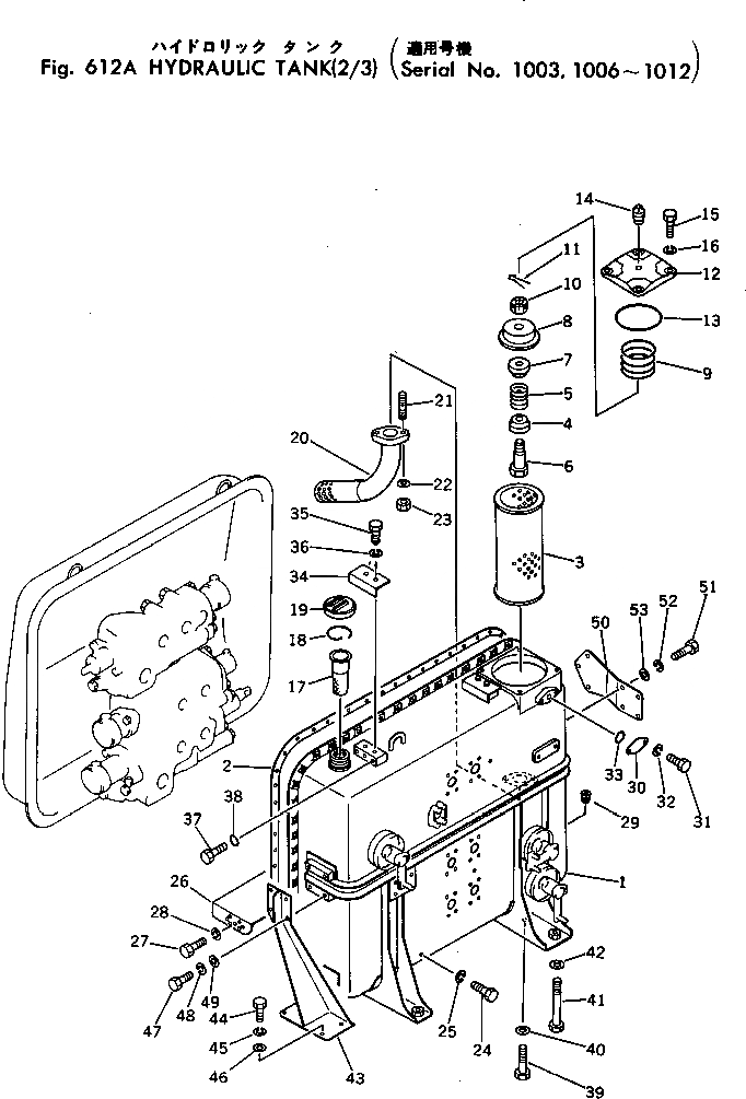Схема запчастей Komatsu D455A-1 - ГИДР. БАК. (/)(№-) УПРАВЛ-Е РАБОЧИМ ОБОРУДОВАНИЕМ