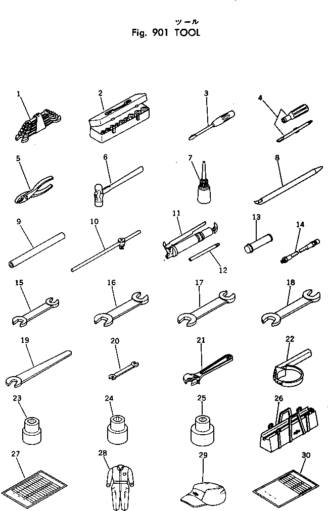 Схема запчастей Komatsu D455A-1 - ИНСТРУМЕНТ ИНСТРУМЕНТ И РЕМКОМПЛЕКТЫ