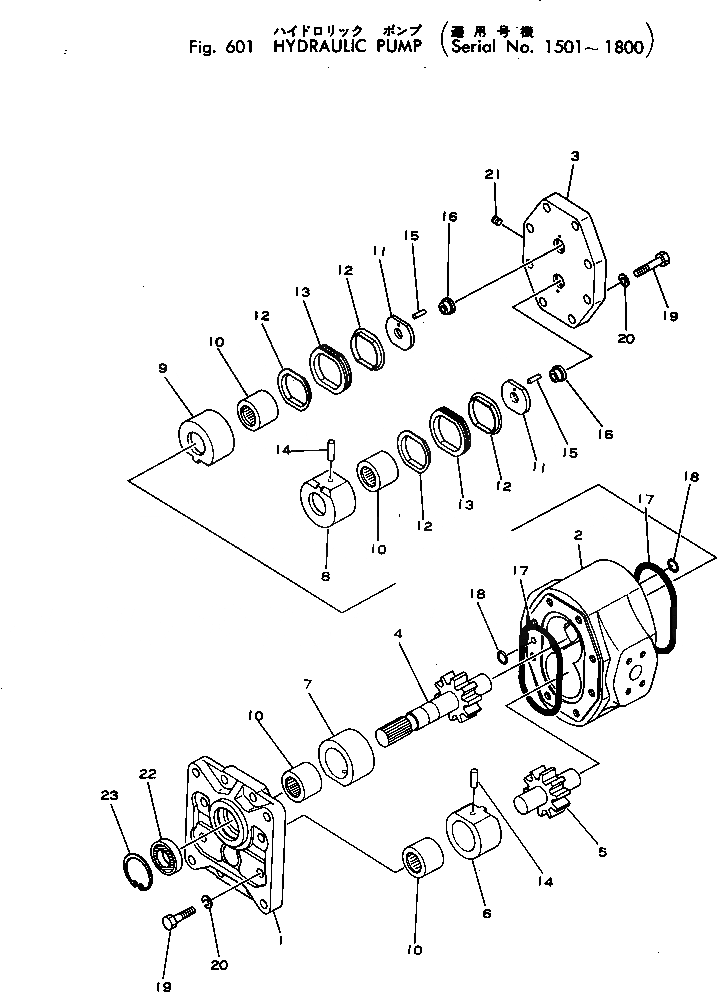Схема запчастей Komatsu D45A-1 - ГИДР. НАСОС.(№-8) УПРАВЛ-Е РАБОЧИМ ОБОРУДОВАНИЕМ