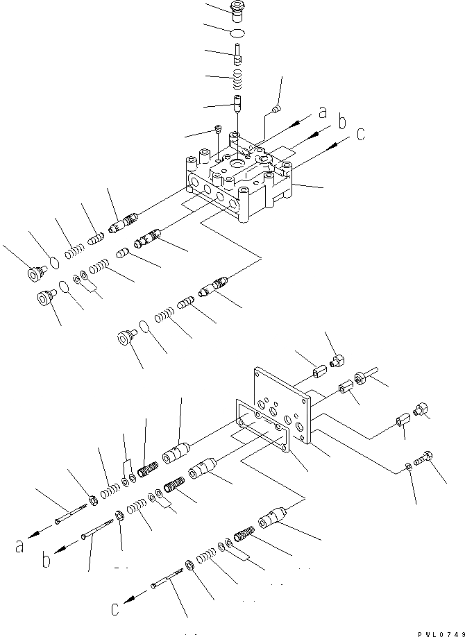Схема запчастей Komatsu D475A-3 - КЛАПАН РУЛЕВОГО УПРАВЛЕНИЯ СИЛОВАЯ ПЕРЕДАЧА И КОНЕЧНАЯ ПЕРЕДАЧА