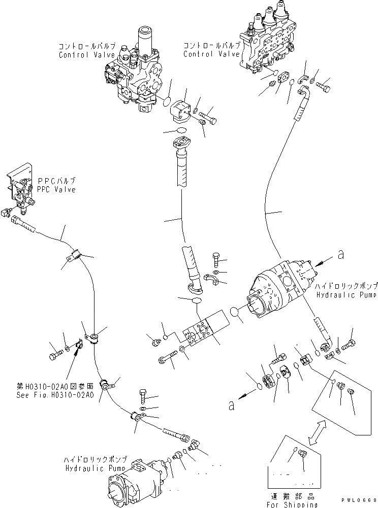 Схема запчастей Komatsu D475A-3 - ГИДР. НАСОС. ЛИНИЯ ПОДАЧИ(№-7) ГИДРАВЛИКА