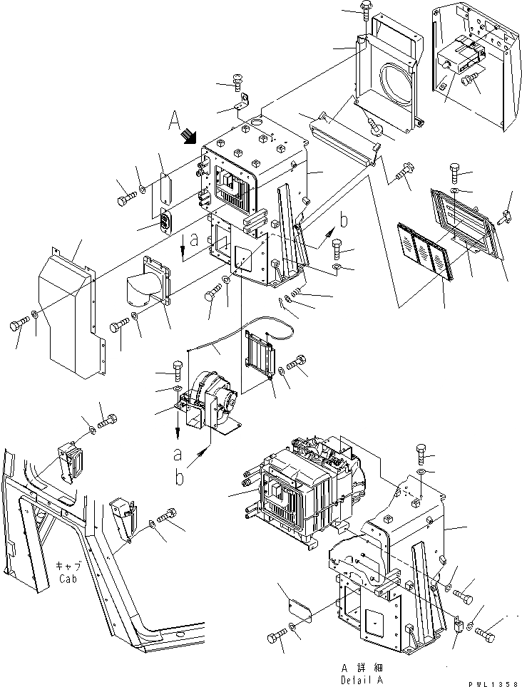 Схема запчастей Komatsu D475A-3 - ПРИБОРНАЯ ПАНЕЛЬ (С ОБОГРЕВ-ЛЕМ И SHOE КОНТРОЛЬ ПРОСКАЛЬЗ-Я) (/) КАБИНА ОПЕРАТОРА И СИСТЕМА УПРАВЛЕНИЯ