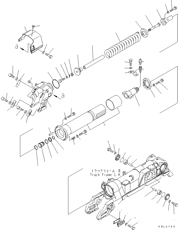 Схема запчастей Komatsu D475A-3 - ПРУЖИНА¤ ЛЕВ.(№-8) ХОДОВАЯ