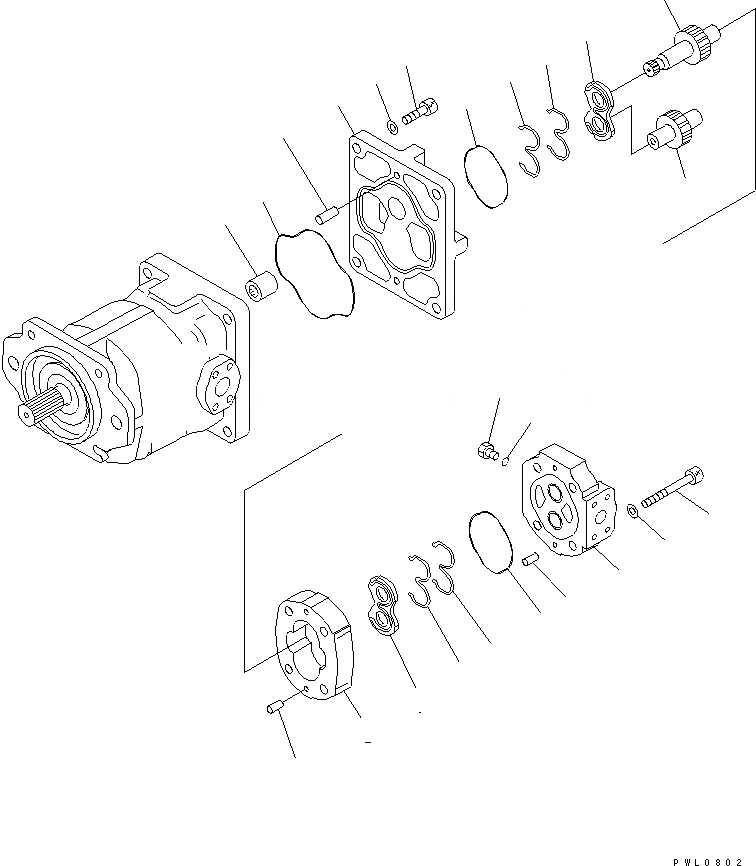 Схема запчастей Komatsu D475A-3-HD - ГИДР. НАСОС. (РАБОЧЕЕ ОБОРУДОВАНИЕ ЛЕВ.) (/) ОСНОВН. КОМПОНЕНТЫ И РЕМКОМПЛЕКТЫ